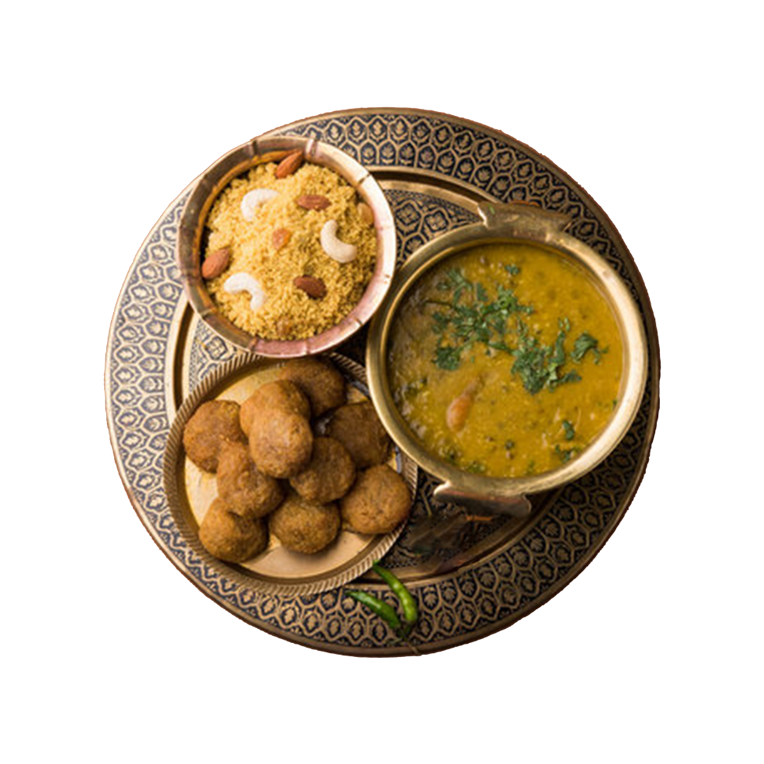 Gujarati Dal Baati (Desi Ghee)
